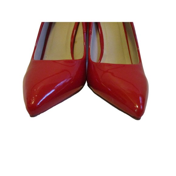*Heart in D Lipstick Red Pointed Toe Stiletto Pumps Patent Leather - Picture 5 of 8